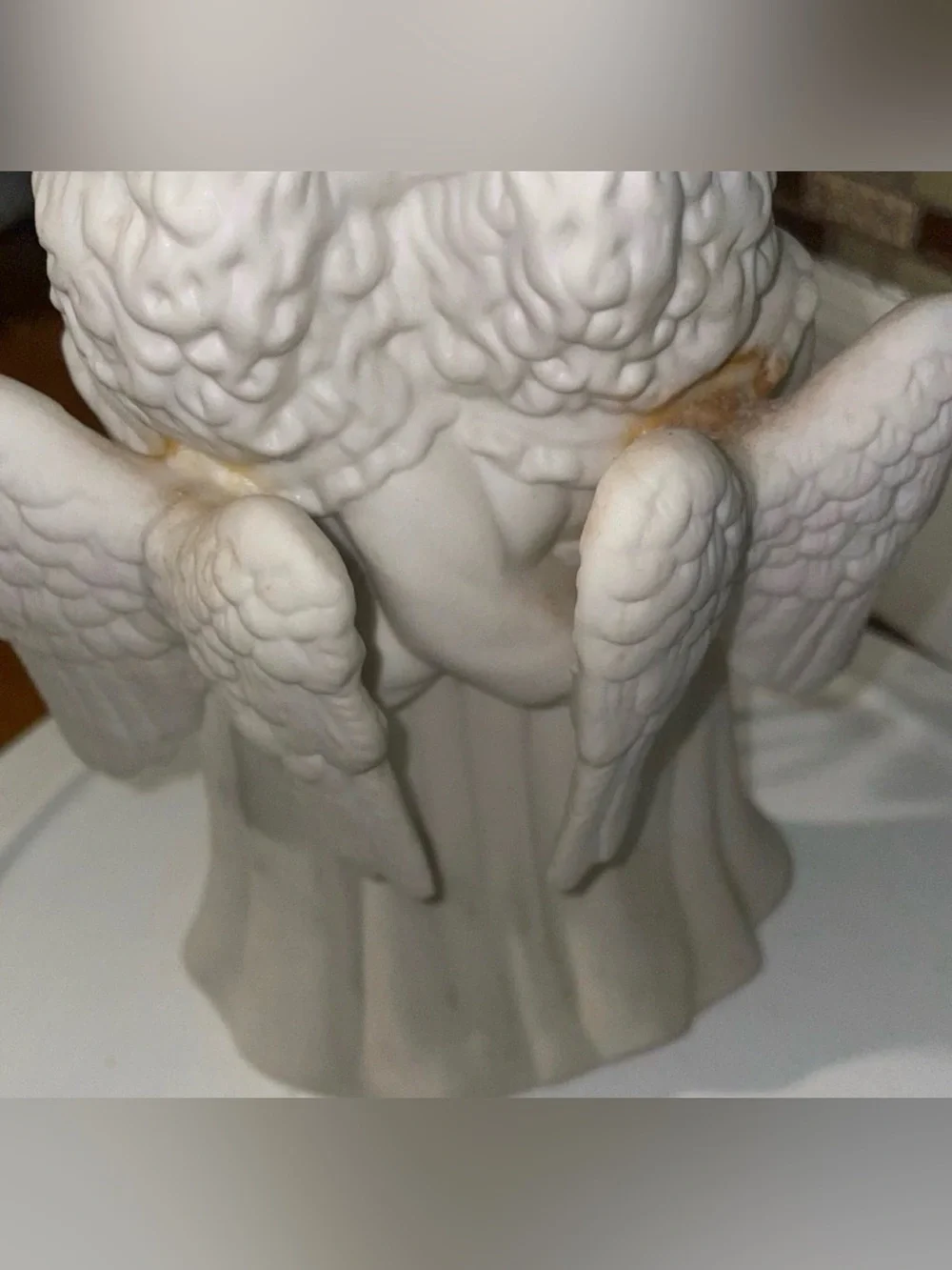 Vintage 1997 Signed Porcelain Singing Angels Candle Holder Figurine⁠